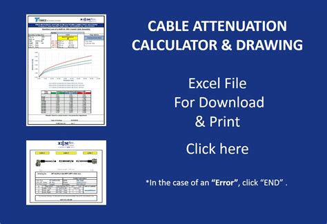 Complete the sections below to calculate your results. . Rf cable loss calculator excel